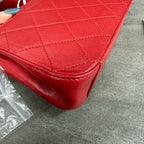 Chanel 19 Bag Red with Gold Hardware Lambskin Messenger Handbag Crossbody Bag 28 Opening with Card and Receipt