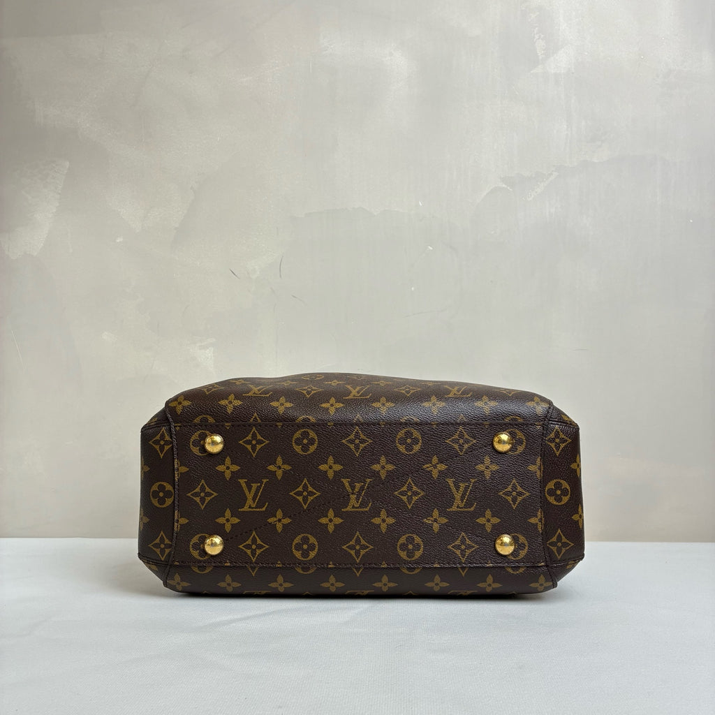 LV/Louis Vuitton Montaigne Bag Coated Canvas with Leather Size 30*18*12