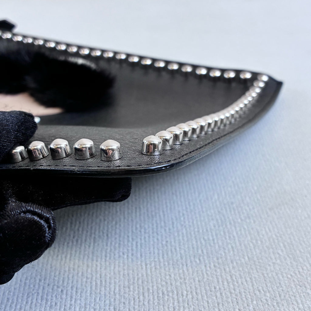 Fendi Like New Black Karl Lagerfeld Studded Clutch Bag Size 30*20cm