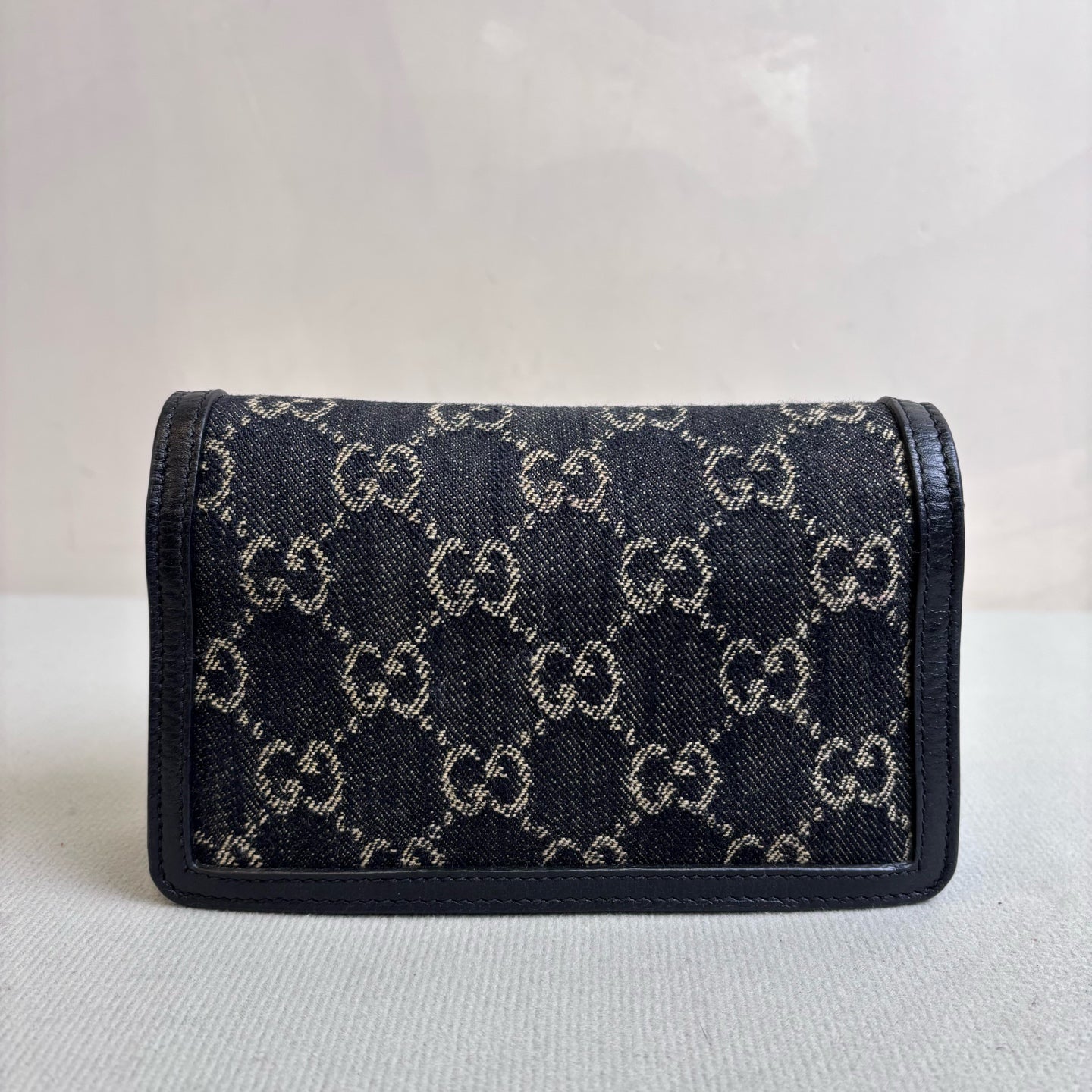 Gucci Dionysus Mini Black Denim Chain Bag Size 16*10.5 Like New 98%
