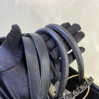 Chanel Black and Silver Leather 2-Way Tote Bag, Size 36*25*23, Market Price 20,000+