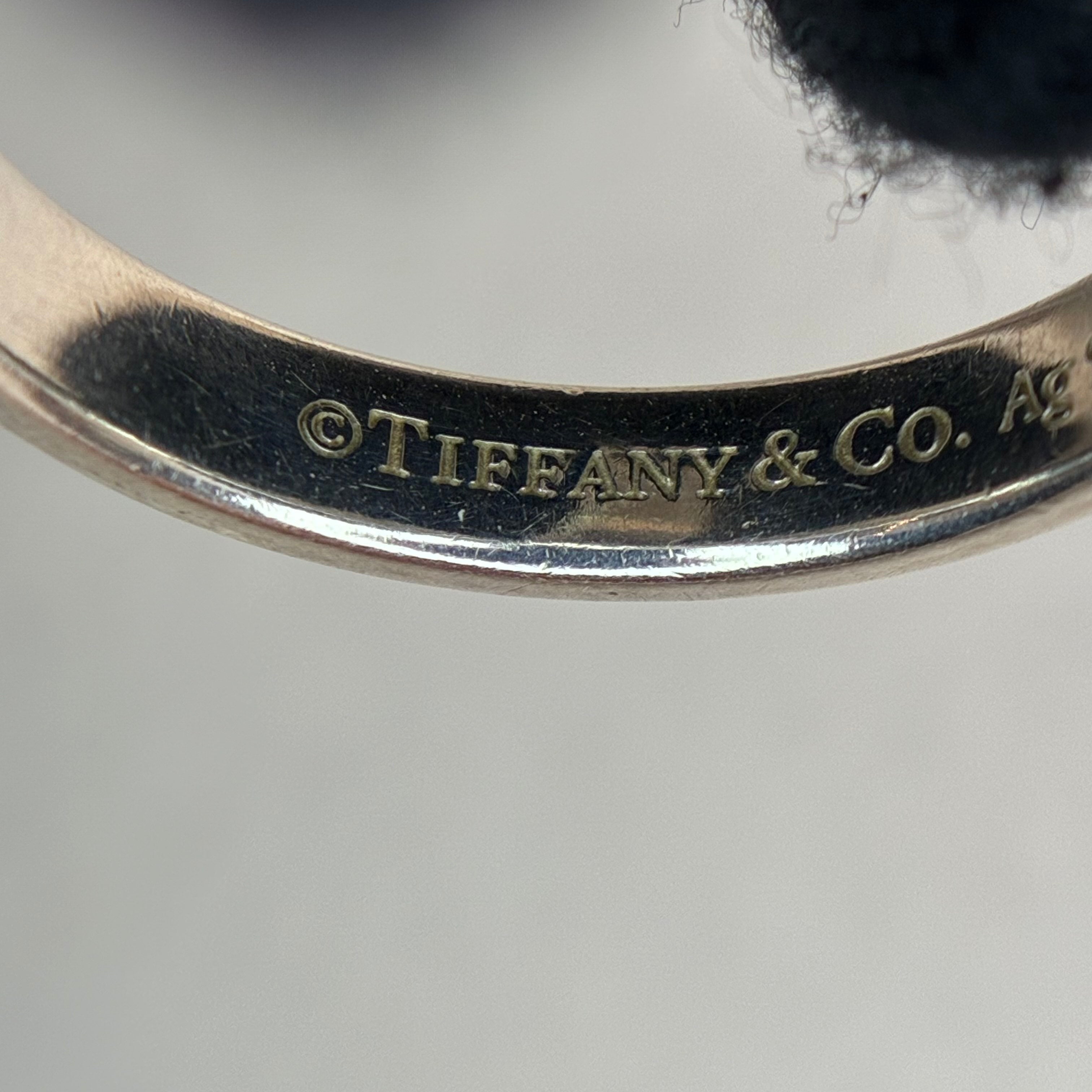 Tiffany & Co Silver Ring, Classic Round Design, Like New 99% Condition, Ring Size 13