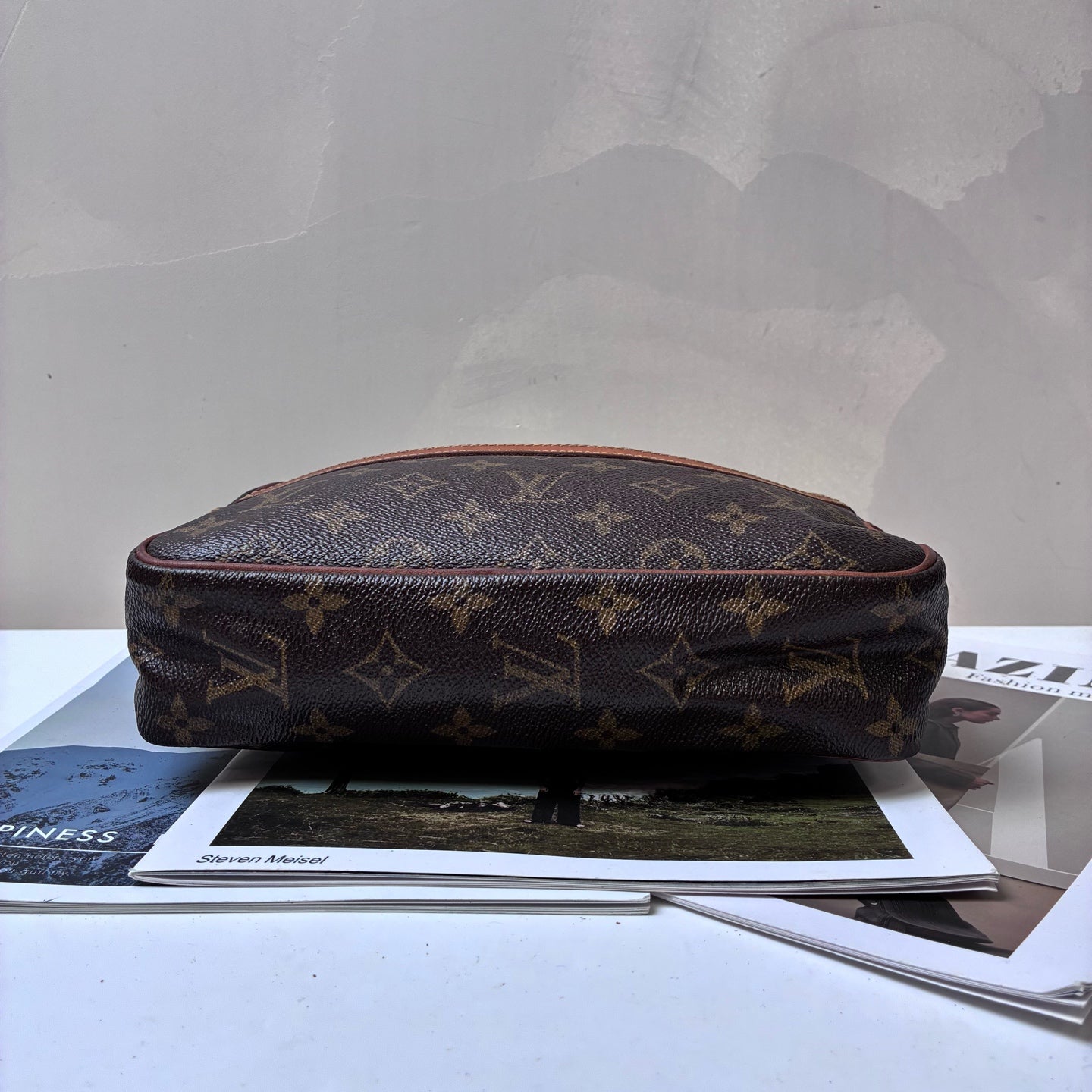 LV/Louis Vuitton Monogram Camera Bag Clutch Pre-owned Length 23cm Coated Canvas
