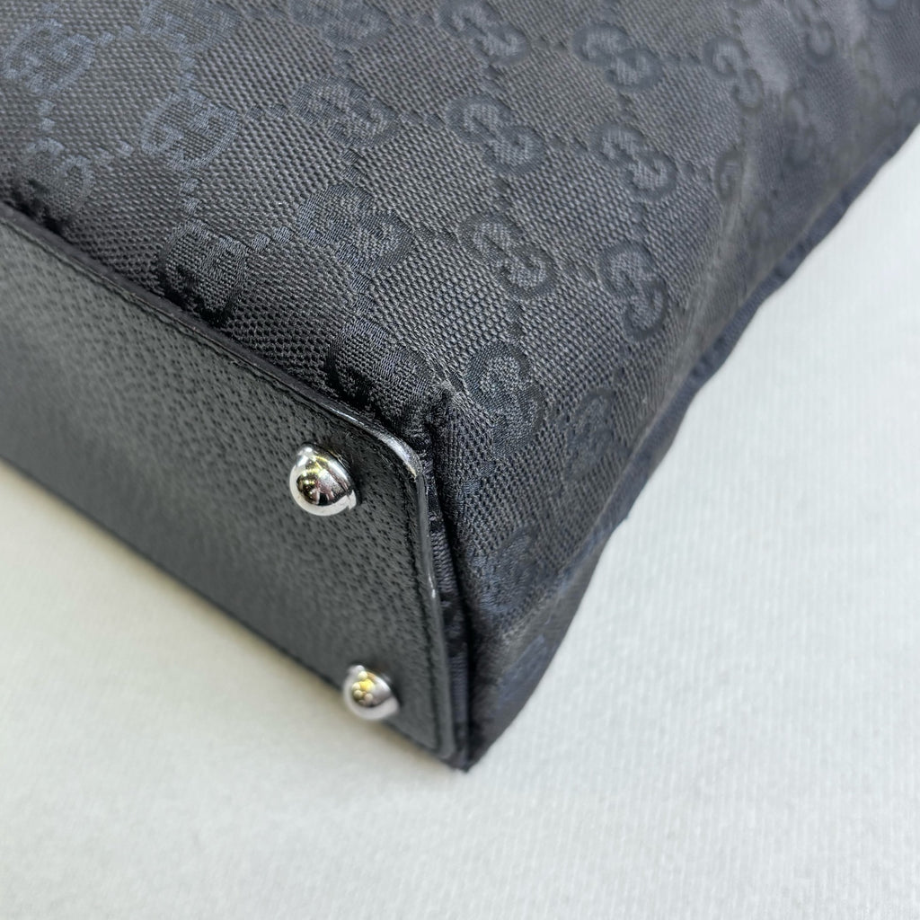 Gucci 98 New Black and Silver Vintage Tote Bag Size 32*24