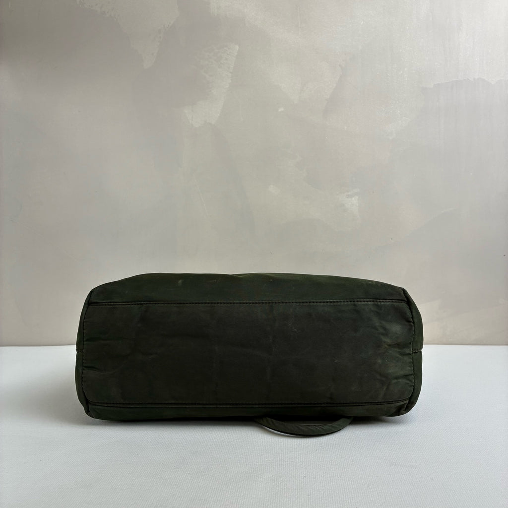 Prada Tote Parachute Tote Bag Shoulder Bag 99% New Size 29*8.5*26 Dark Green Nylon Material
