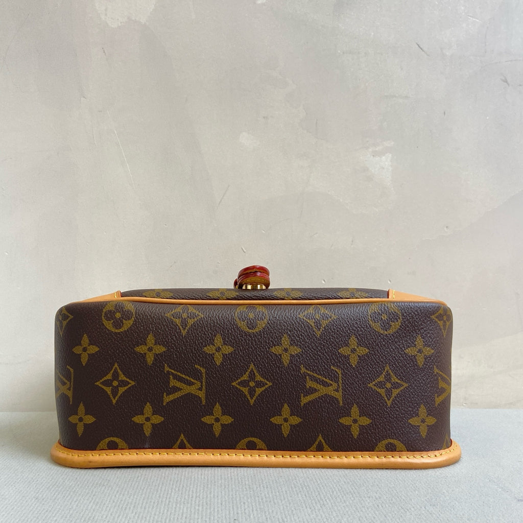 Louis Vuitton Diane Classic Monogram with Chip, Double Strap, Size 24*16.