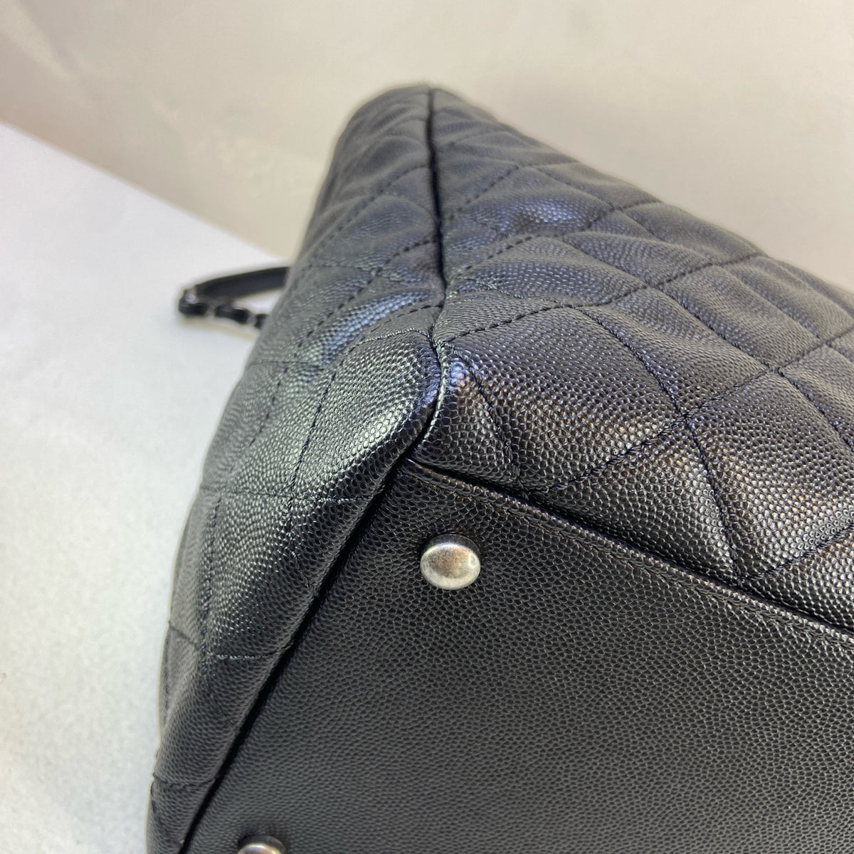 Chanel Black and Silver Leather 2-Way Tote Bag, Size 36*25*23, Market Price 20,000+