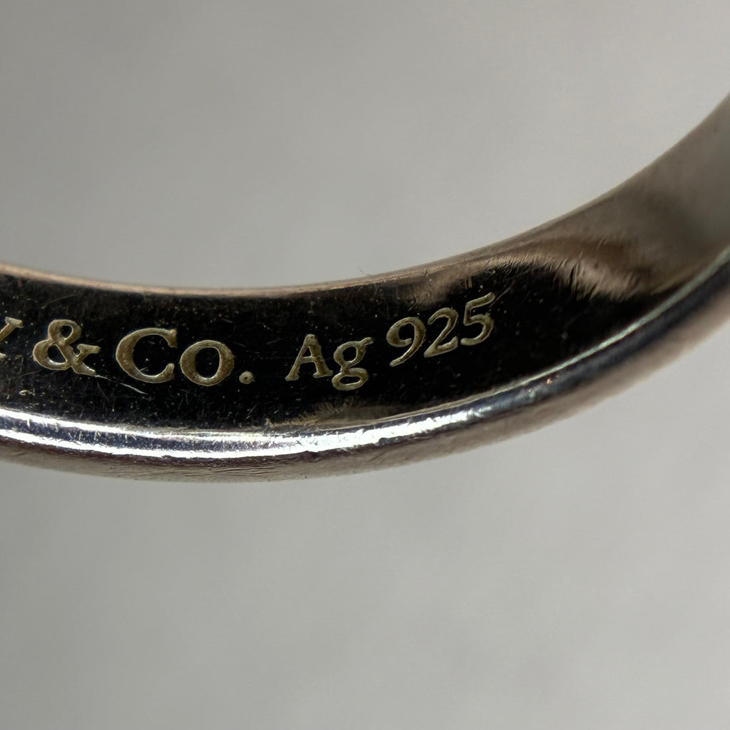 Tiffany & Co Silver Ring, Classic Round Design, Like New 99% Condition, Ring Size 13