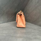 Chanel CF Square Chunky Bag Pink Gold Lambskin Chain Bag Chip Version Structured Shape Clean Interior