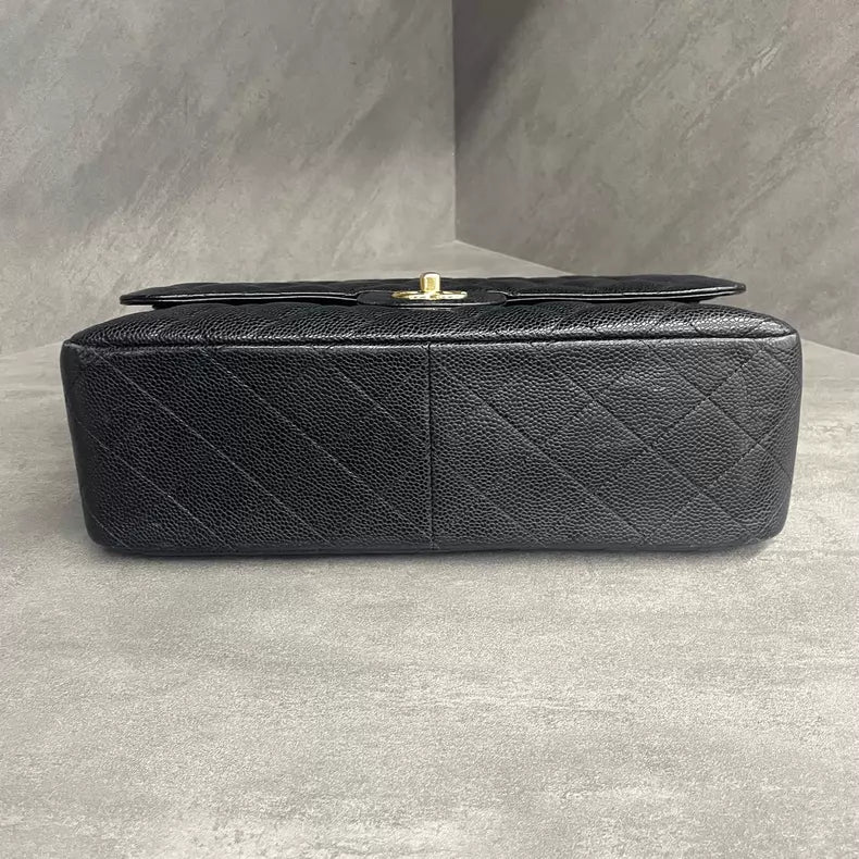 Chanel Chanel cf jumbo pebbled leather chain bag 15