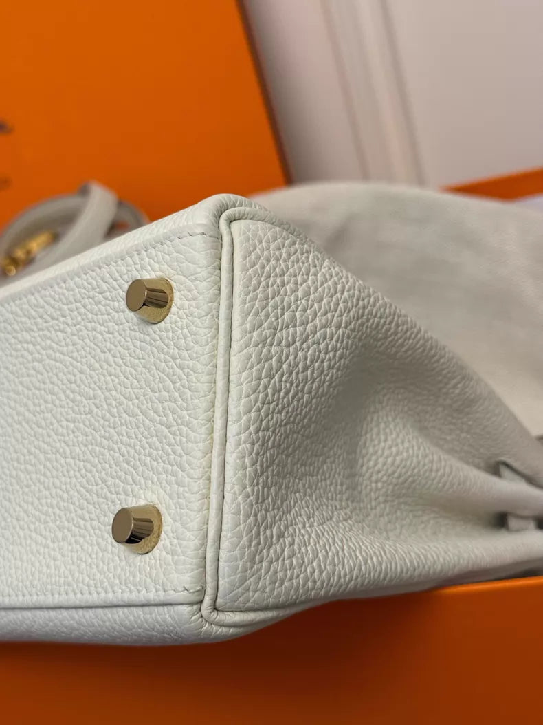 Hermes Hermes kelly25 milk white gold hardware togo