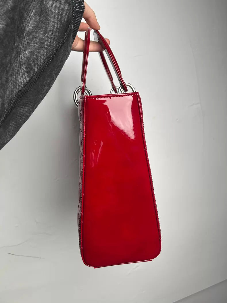 Dior Dior Lady Dior patent leather red