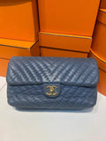 CHANEL Chanel CF blue lambskin 14