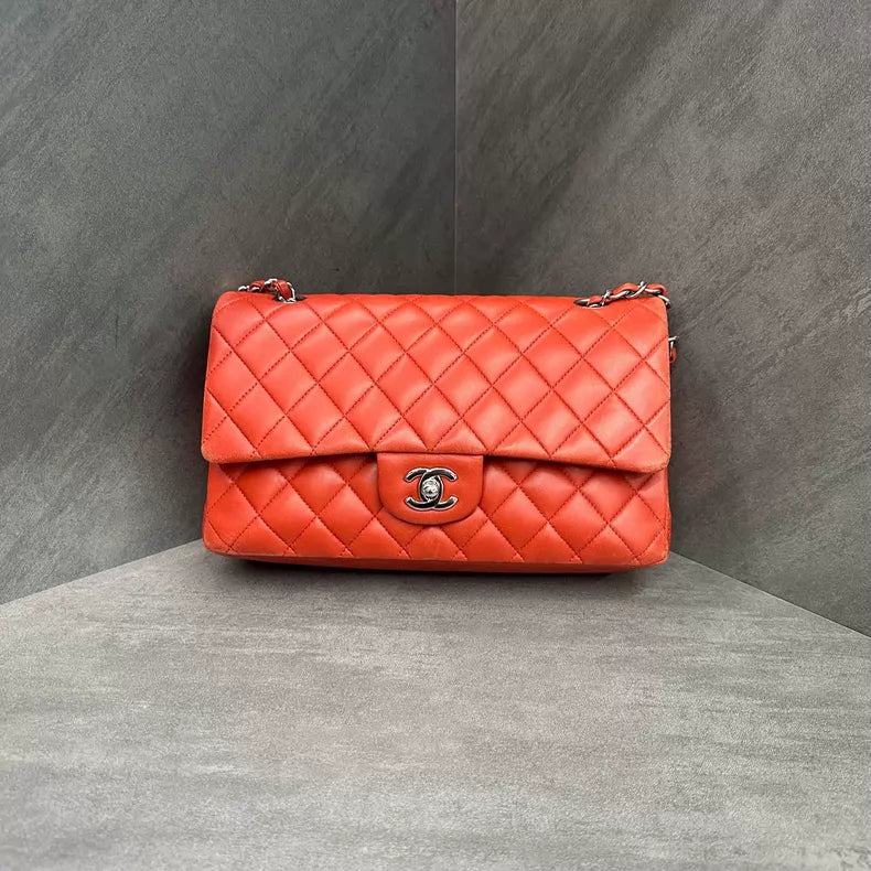 Chanel Chanel CF medium orange red lambskin 20