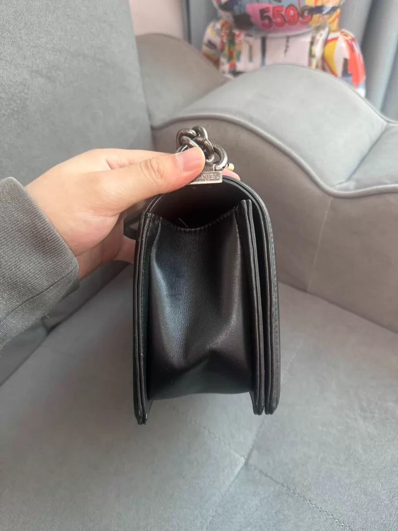 Chanel chanel shoulder bag LeBoy flap bag leather