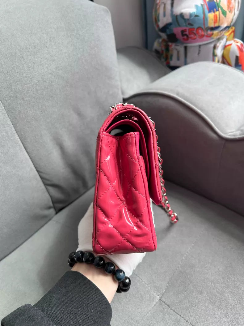 Chanel Chanel cf medium hot pink patent leather 19