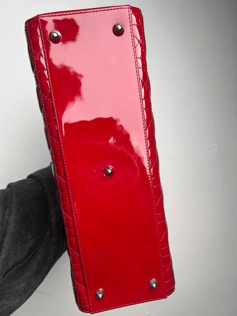 Dior Dior Lady Dior patent leather red