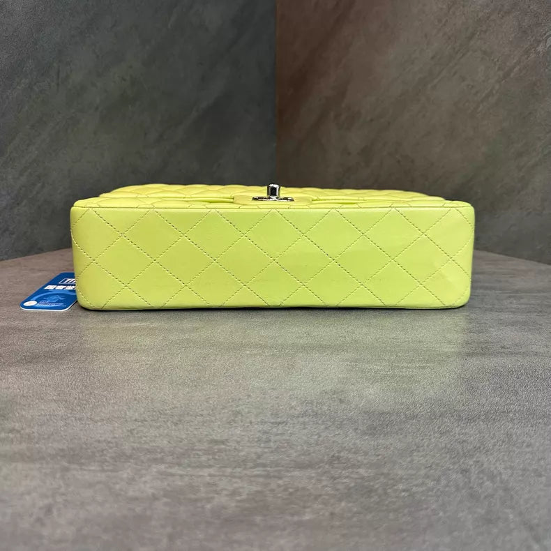 Chanel cf medium green lambskin 14