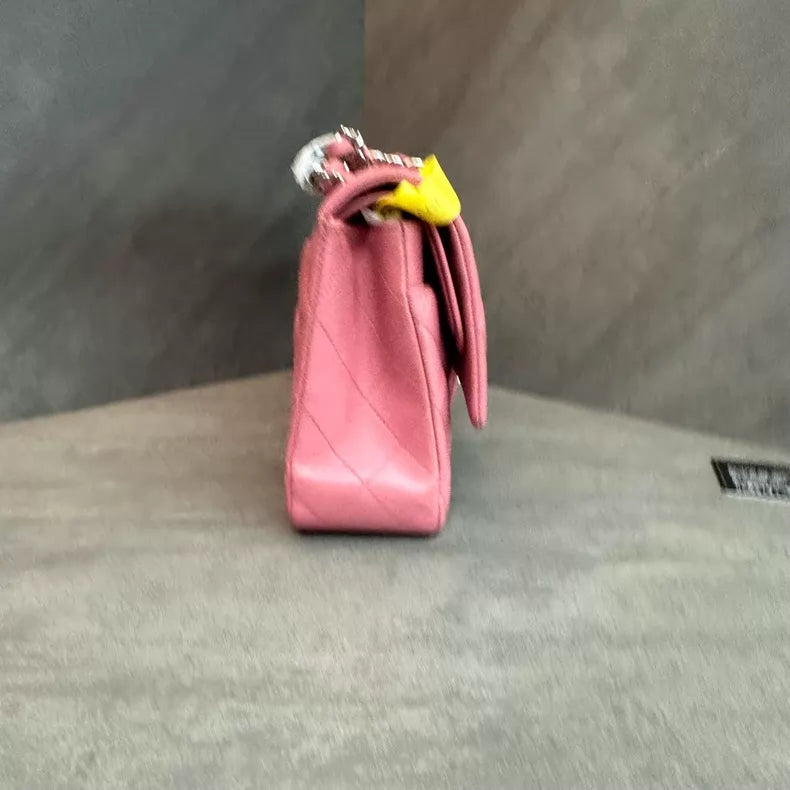 Chanel cf medium pink lambskin 18