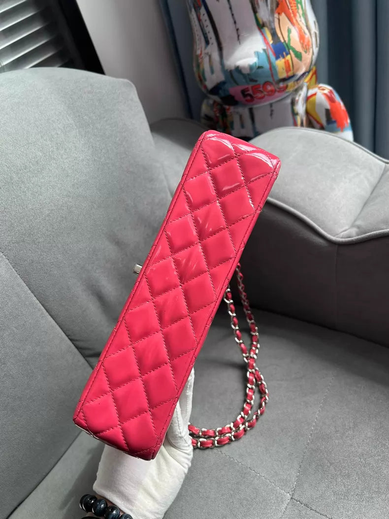 Chanel Chanel cf medium hot pink patent leather 19