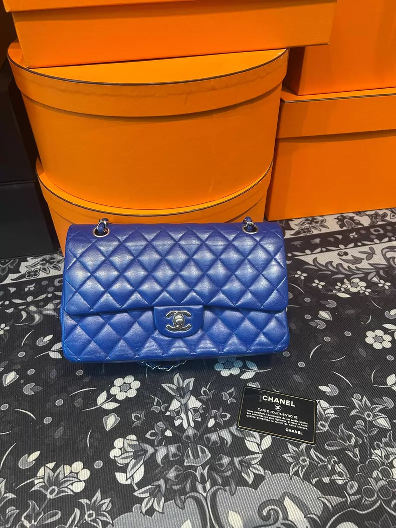 Chanel Chanel cf medium lambskin blue 13