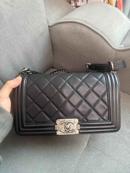 Chanel chanel shoulder bag LeBoy flap bag leather