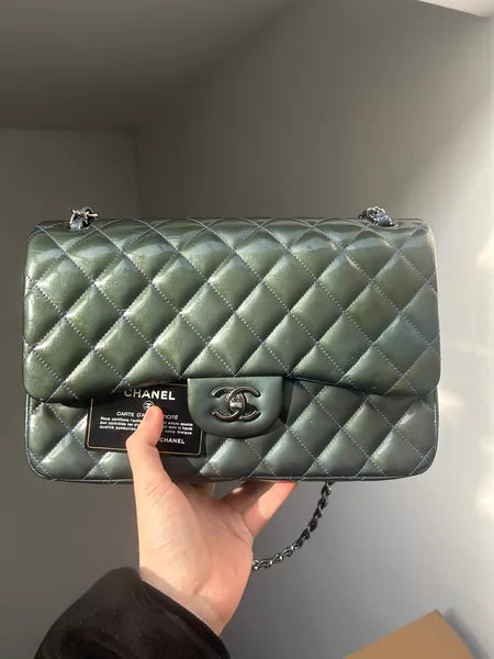 CHANEL Chanel patent leather Jumbo