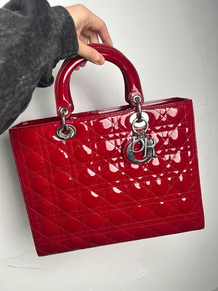 Dior Dior Lady Dior patent leather red
