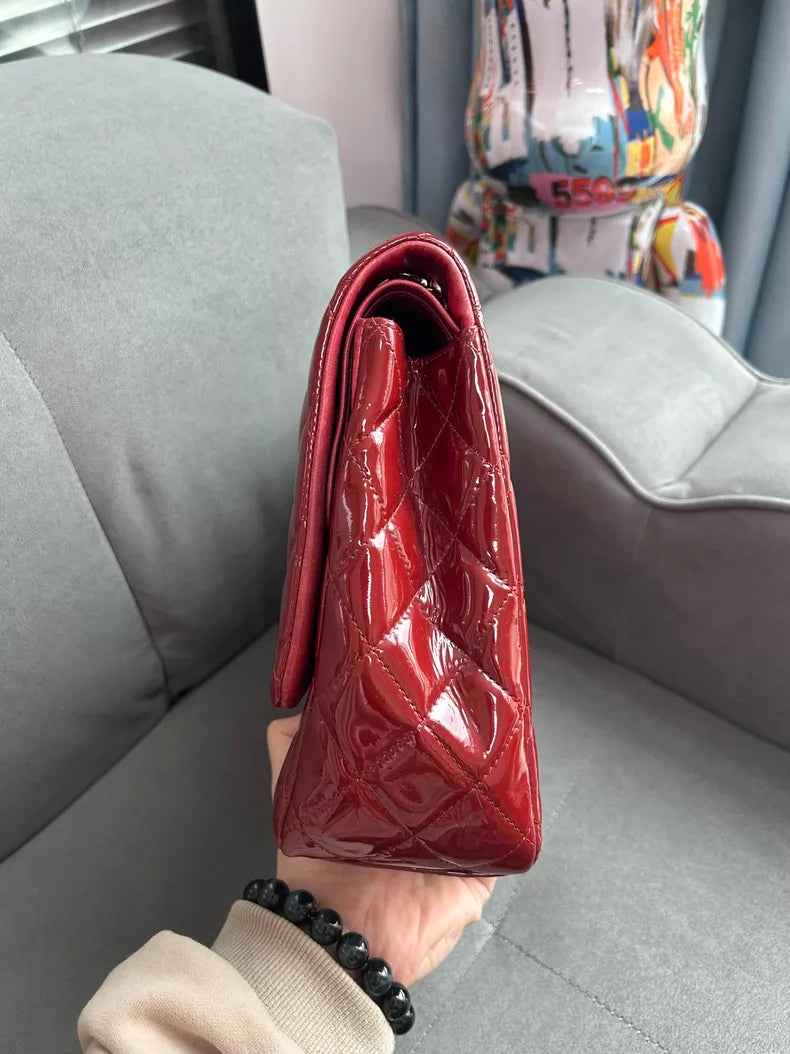 Chanel Chanel cf maxi red large patent leather 15