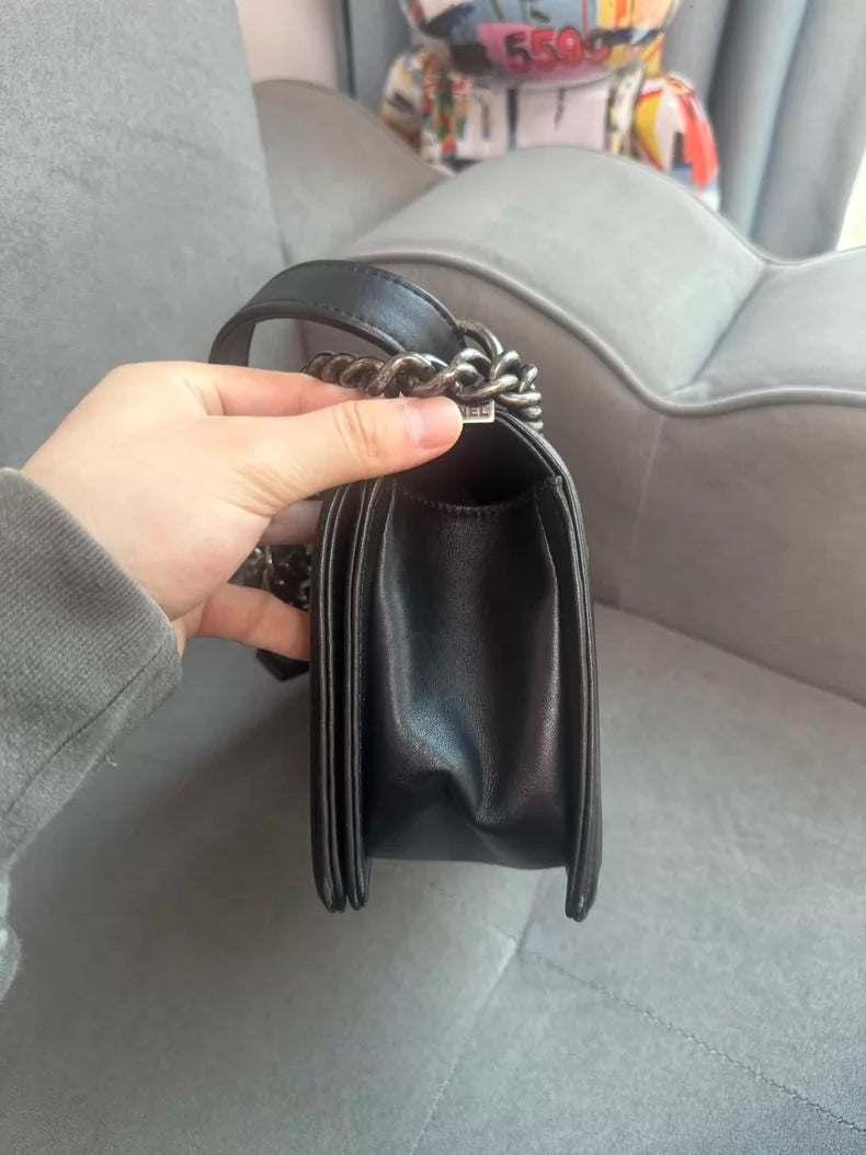 Chanel chanel shoulder bag LeBoy flap bag leather