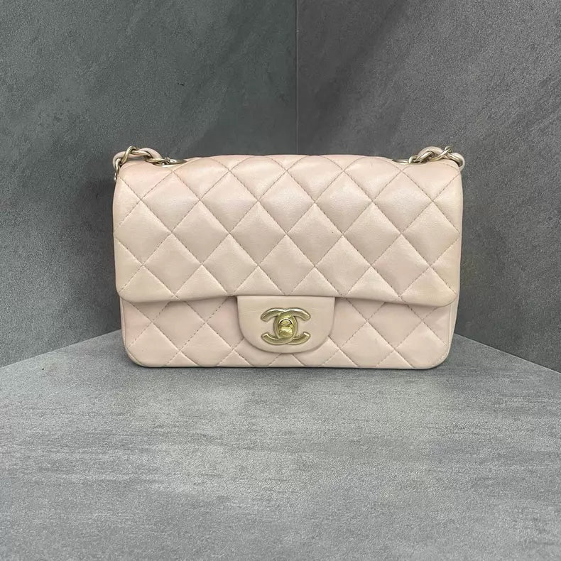 Chanel/ Chanel mini cf pink lambskin 23