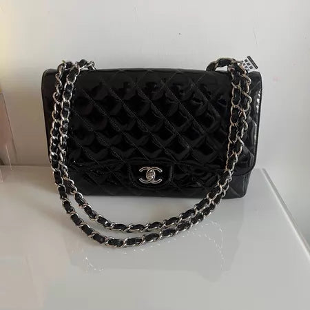 Chanel CF jumbo patent leather 132263