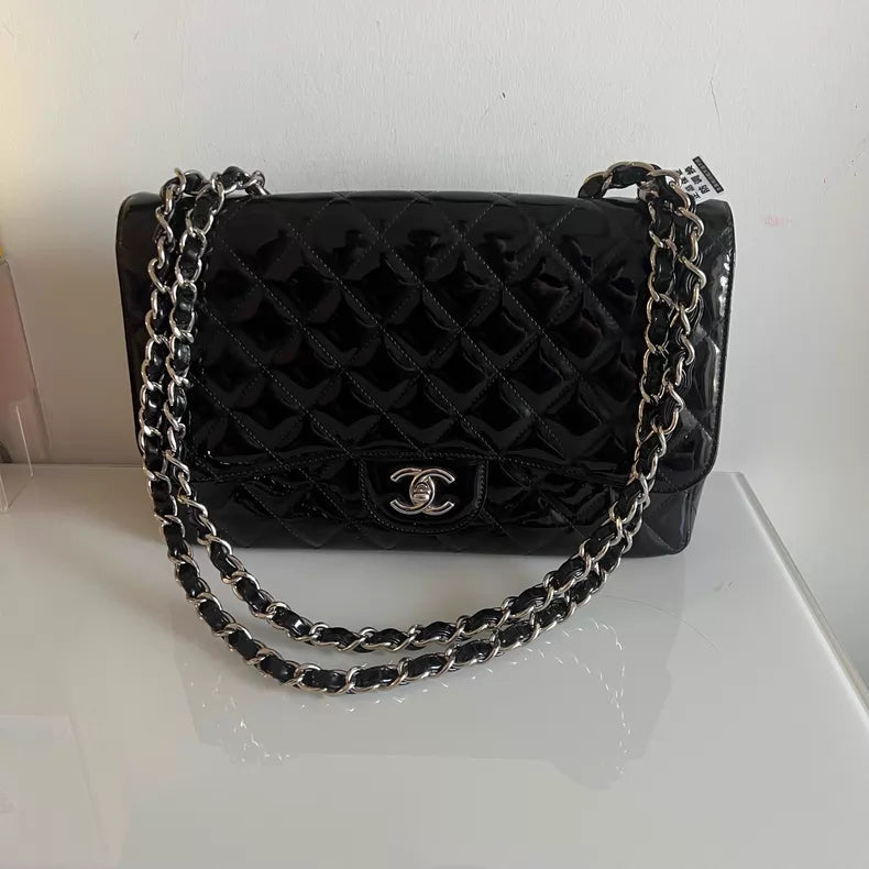 Chanel CF jumbo patent leather 132263