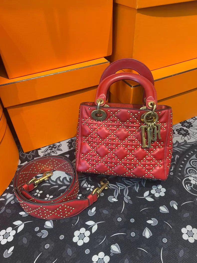 Dior Dior Lady Dior red gold hardware 17