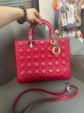 Dior Dior Lady Dior red lambskin
