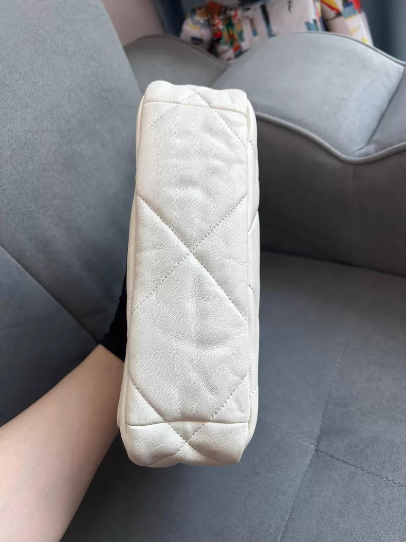 Chanel 19bag small silver hardware 99 gold hardware