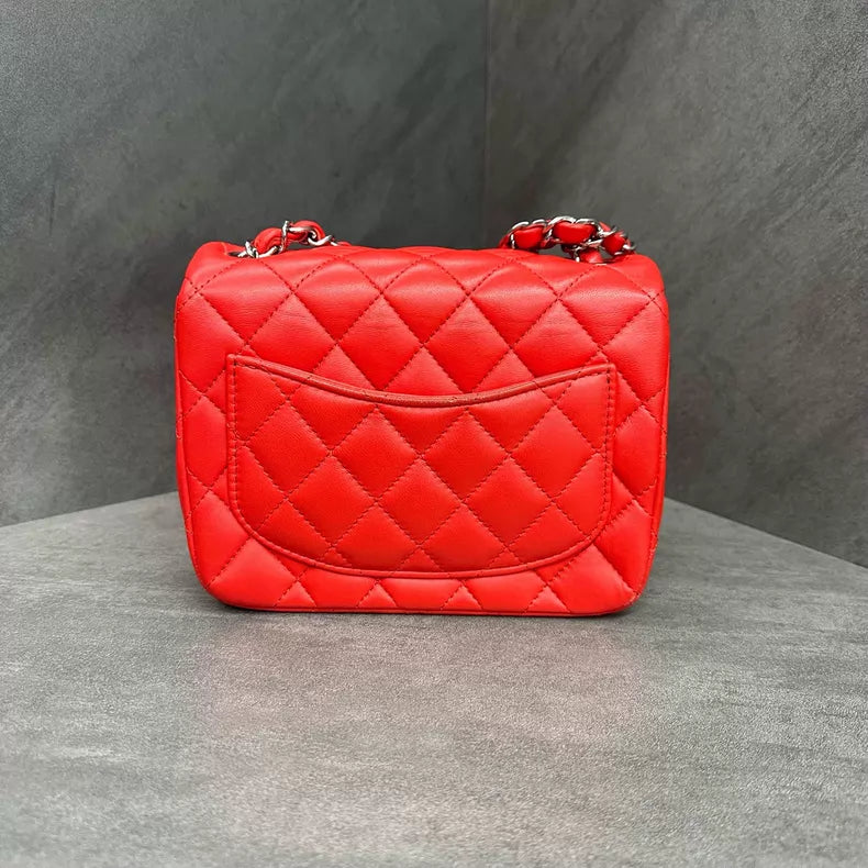 Chanel Chanel CF red lambskin chain bag 27