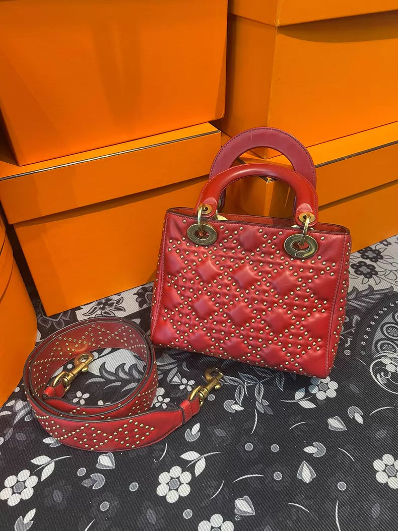 Dior Dior Lady Dior red gold hardware 17