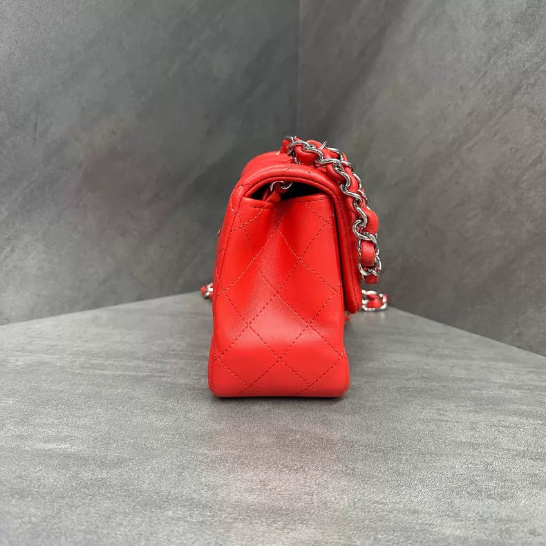 Chanel Chanel CF red lambskin chain bag 27