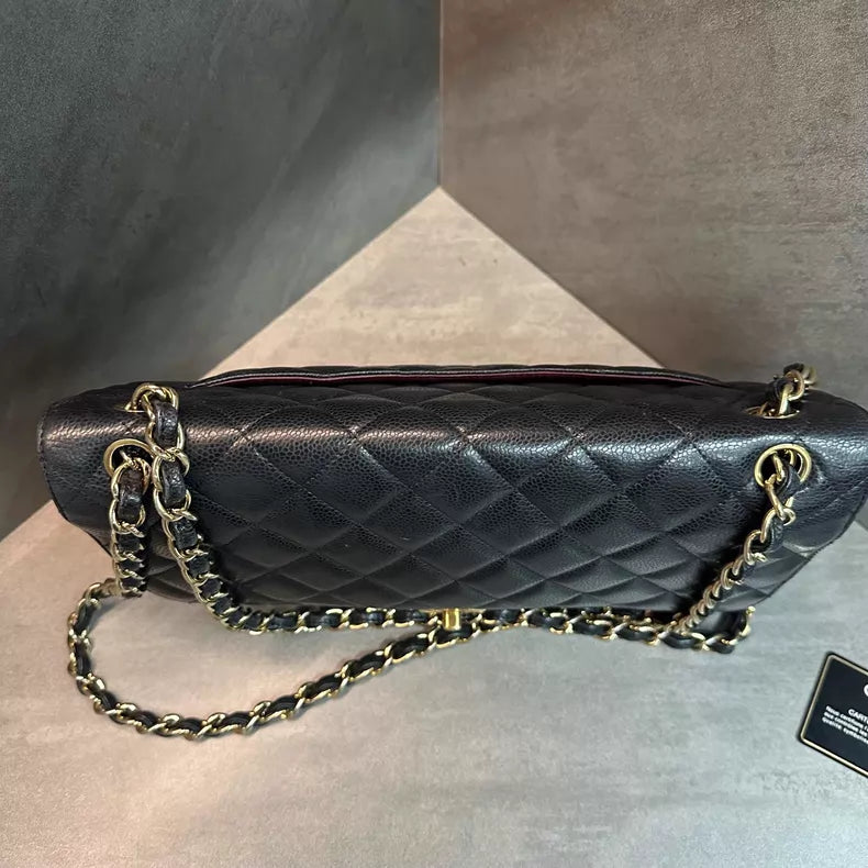 Chanel cfjumbo pebbled leather 16