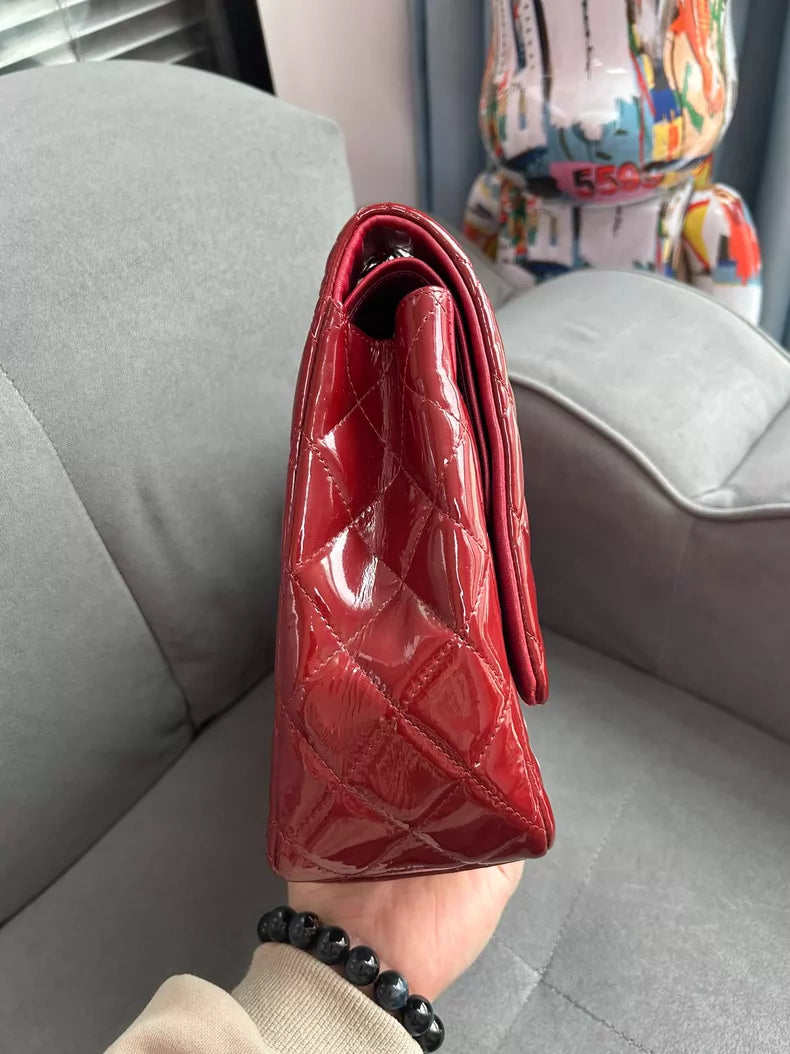 Chanel Chanel cf maxi red large patent leather 15