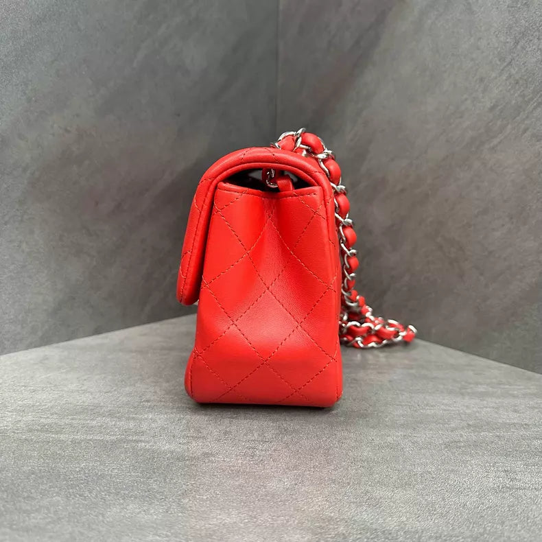 Chanel Chanel CF red lambskin chain bag 27