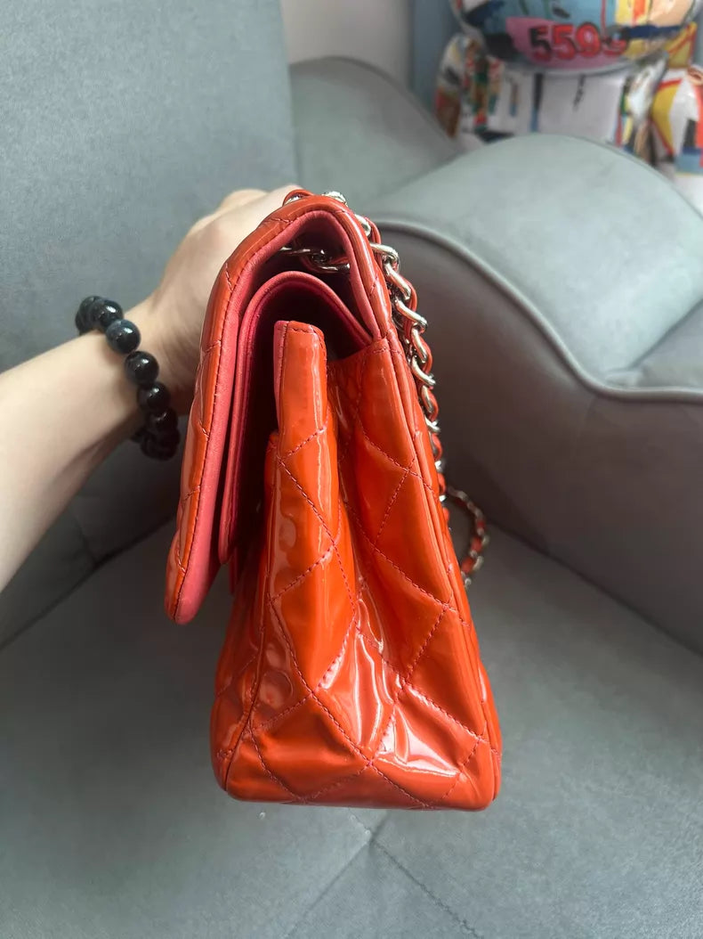 CHANEL Chanel CF Jumbo patent leather