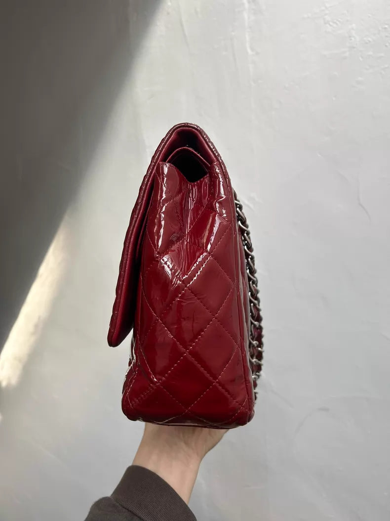 CHANEL Chanel CFMaxi patent leather red