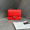 Chanel Chanel CF red lambskin chain bag 27