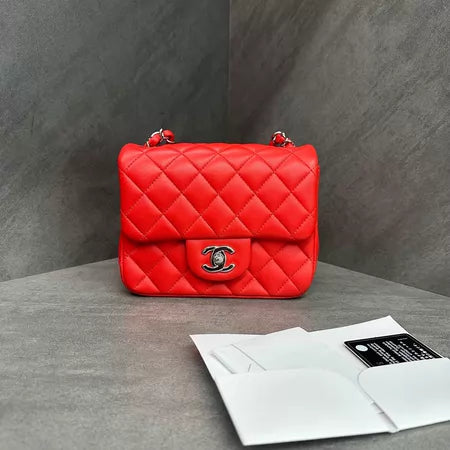 Chanel Chanel CF red lambskin chain bag 27