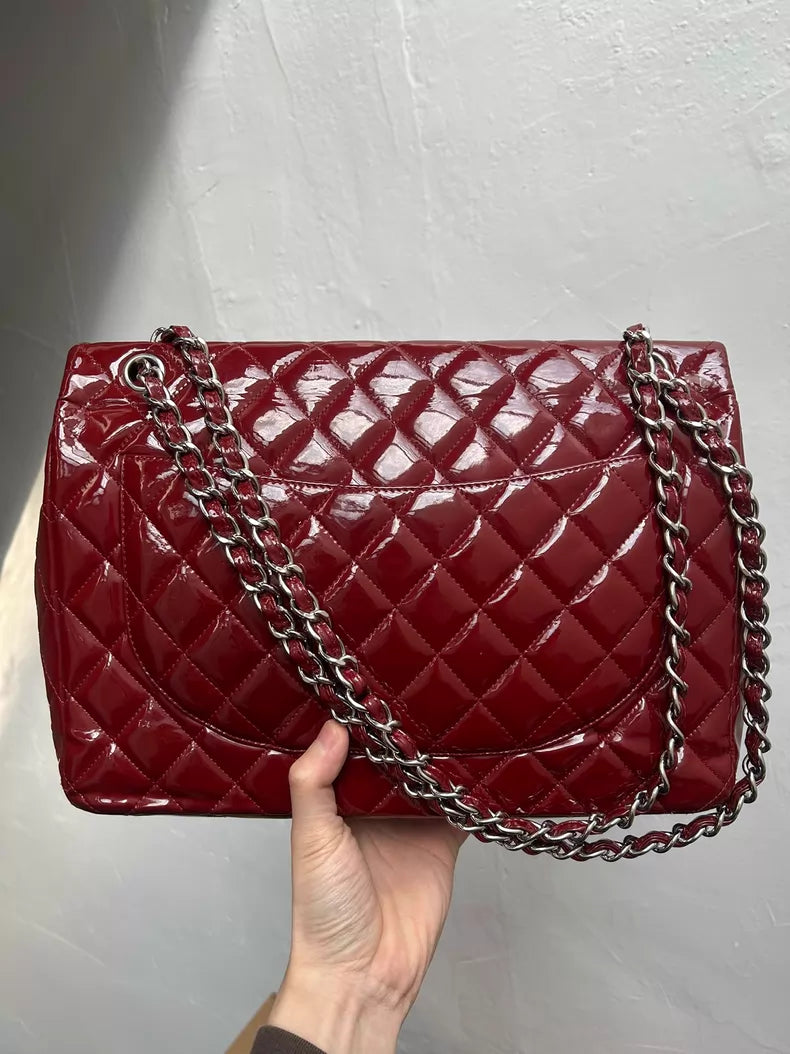 CHANEL Chanel CFMaxi patent leather red