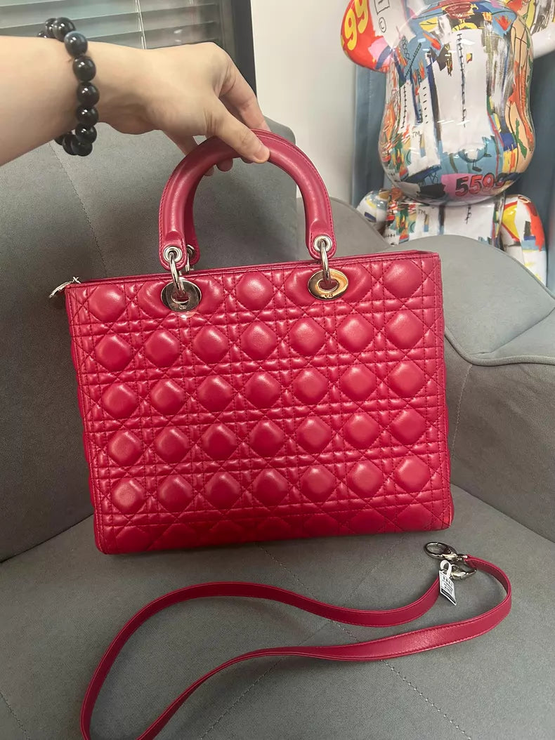 Dior Dior Lady Dior red lambskin