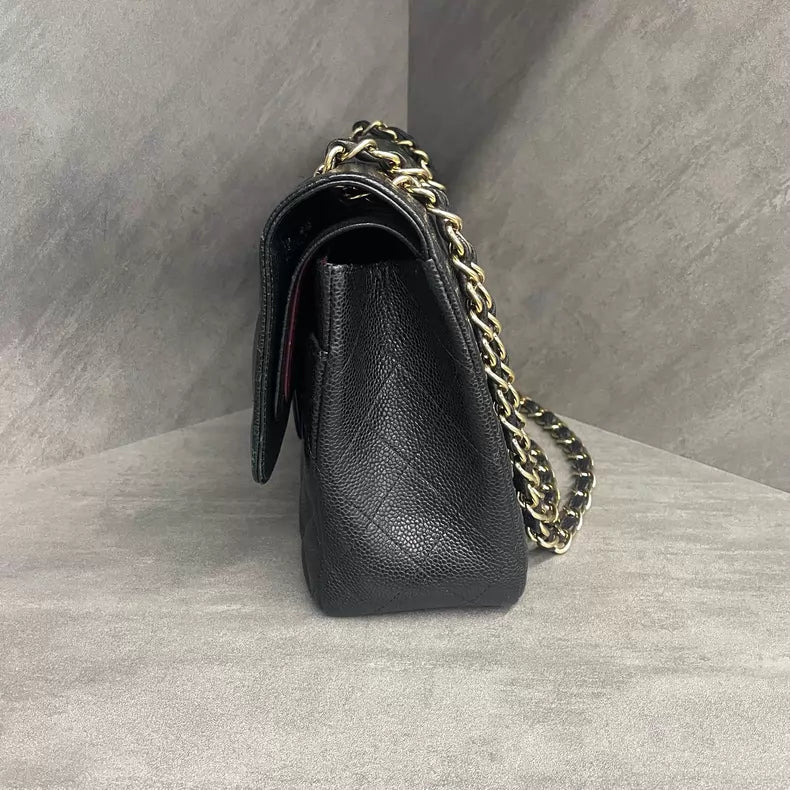 Chanel Chanel cf jumbo pebbled leather chain bag 15