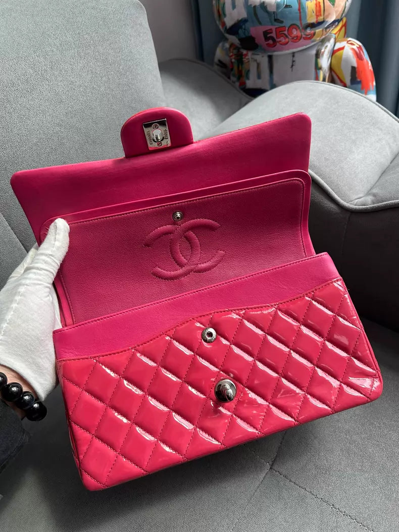 Chanel Chanel cf medium hot pink patent leather 19